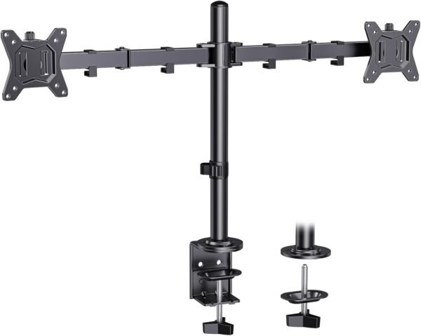 Dual Monitor Desk Mount for 13″–34″ Screens