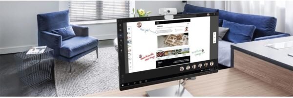 Full HD 1080p Webcam with Wide Angle, Dual Mics, Privacy Shutter - Image 2