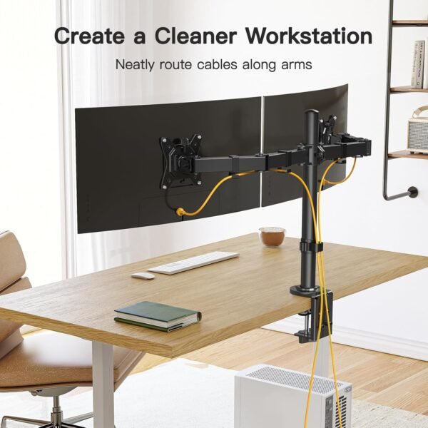 Dual Monitor Desk Mount for 13″–34″ Screens - Image 6