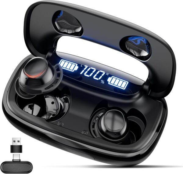 Wireless Gaming Earbuds with 20ms Low Latency & LED Display