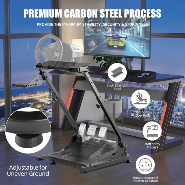 Racing Wheel Stand – Adjustable & Sturdy Simulator Cockpit - Image 3